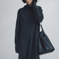 Robe oversize minimaliste à col montant 100 % laine | 3 couleurs