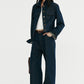 Cotton blend denim cropped jacket