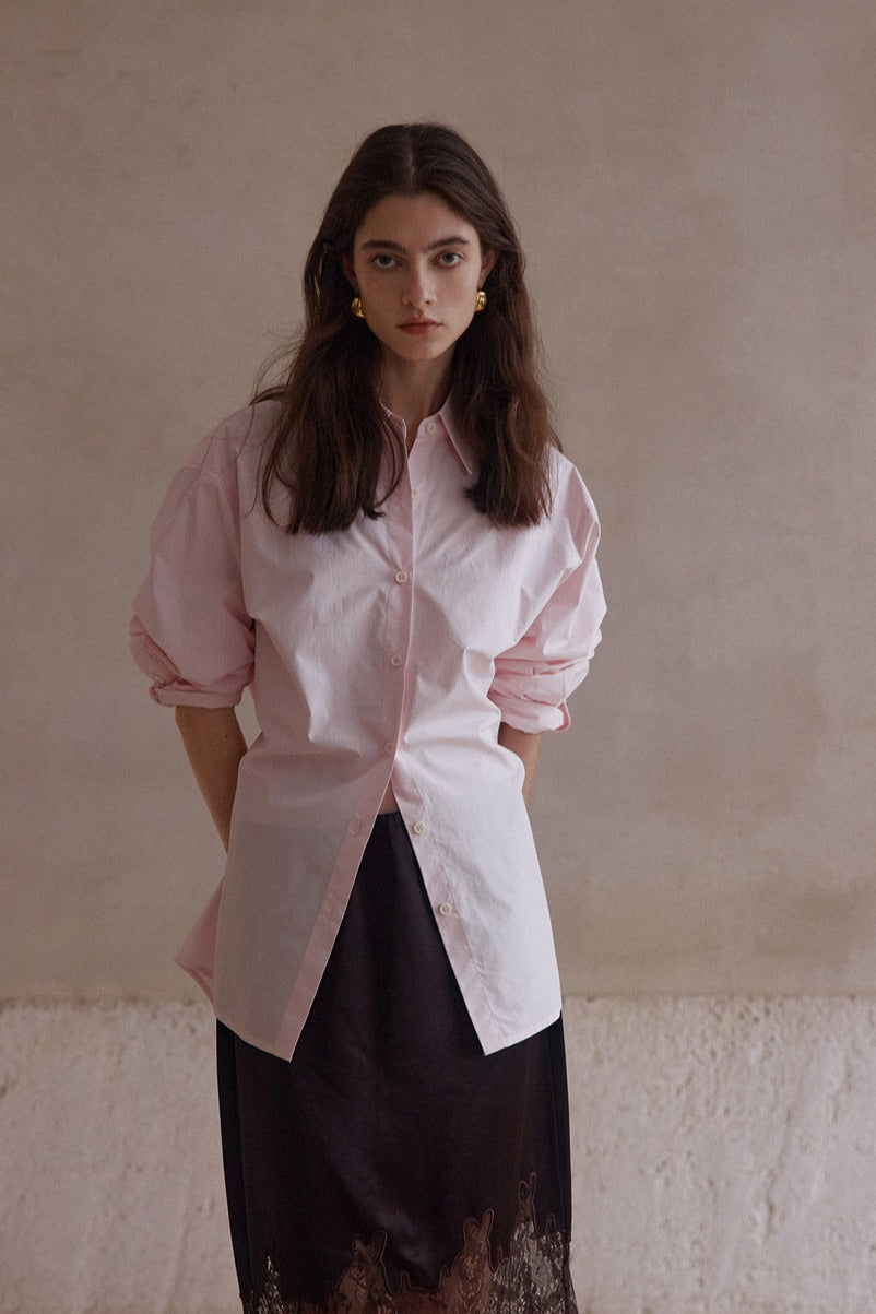 100% cotton gathered waist chic shirt | 3 color