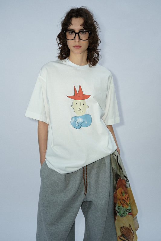 100% cotton print oversized t-shirt | 3 color