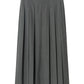 Flattering pleated raw-edge finish A-line skirt | 4 color