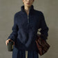 Alpaca blend long-hair cozy turtleneck sweater | 5 color
