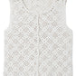 Cotton blend Hand-crocheted lace panels vest | 2 color