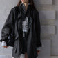 Cotton blend cozy crinkle style suede jacket