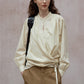100% cotton wrap waist shirt | 4 color