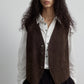 PU blend suede-like vest | 2 color