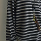Wool blend oversized striped knitwear | 5 color