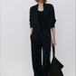 Large V-neck buttoned waist sweater | 2 color