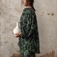 Lyocell blend romantic leaf print shirt | 2 color