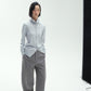 Sleek banana-shaped cropped suit pants | 4 color