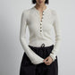 Wool containing fitting base knitted top | 6 color