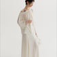 Viscose blend pleated A-line drape skirt | 3 color