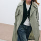 Cotton-nylon lightweight trench coat | 2 color