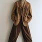 Suede texture fringe blazer | 2 color