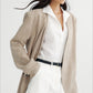 Hemp clean fit half-placket V-neck shirt | 2 color