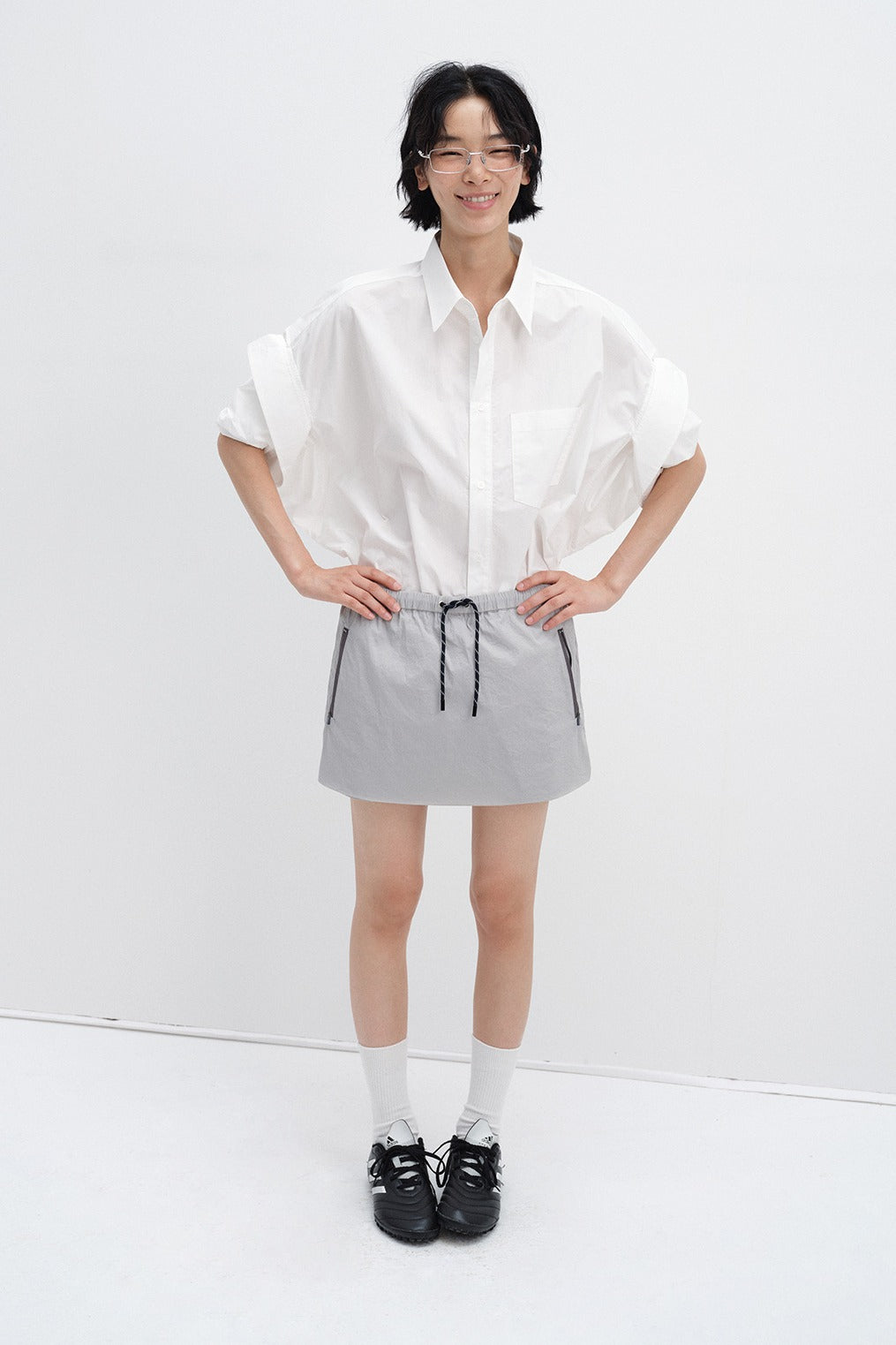 100% cotton chic shirt with rolled-up sleeves | 4 color