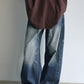 100% cotton vintage wash banana cut jeans | 3 color