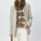 Wool-cashmere chic fit mid-length suit jacket