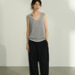 Lyocell blend linen straight pants | 3 color