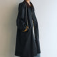 Color-block loose-fit barn style trench coat | 2 color