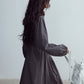 Relaxed stand collar waisted shirt dress coat | 3 color