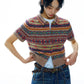 Wool riched vintage charm Fair-isle cardigan | 2 color