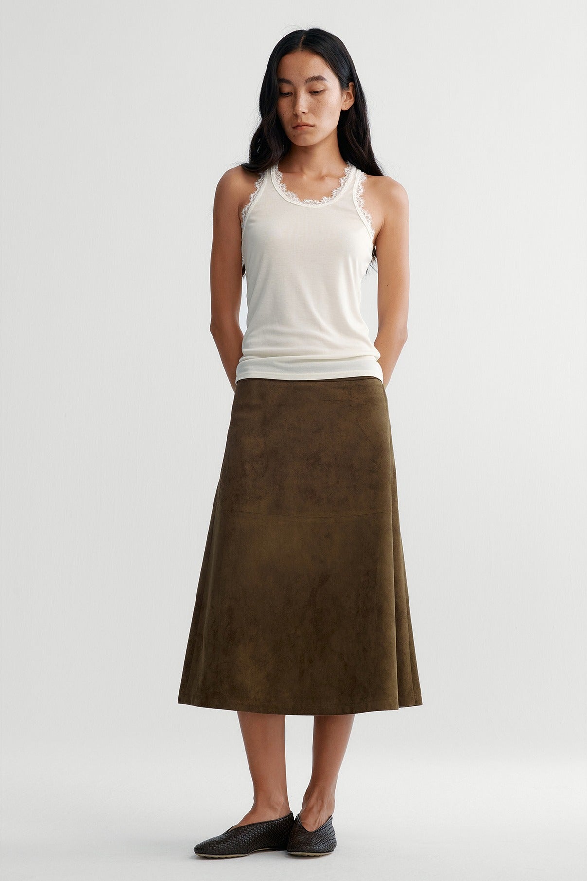 High elastic modal blend relaxed fit sling and t-shirt set | 3 color