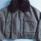 Wool blend fulling tweed jacket | 2 color