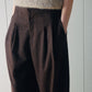 Cotton blend clean-fit silhouetted casual pants | 3 color