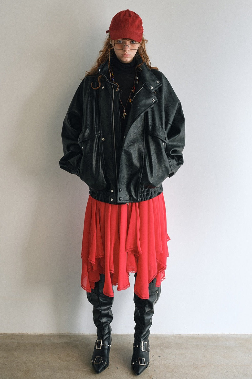 Soft texture relaxed fit stand collar jacket | 2 color