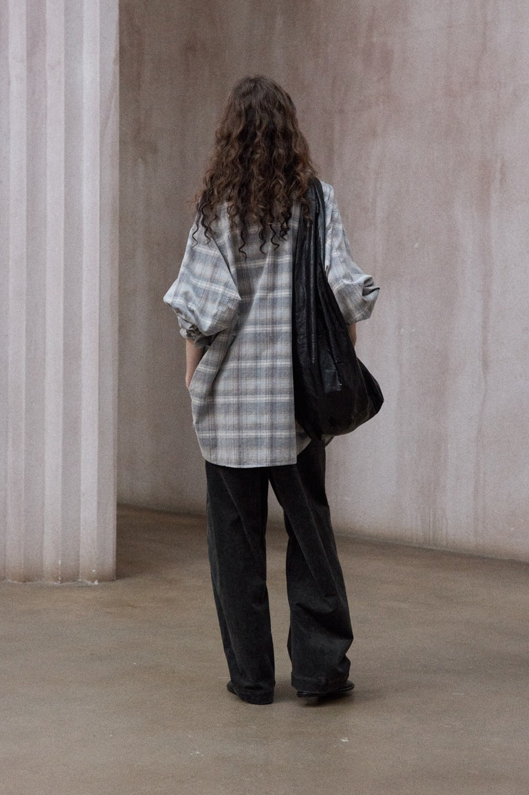 Cotton blend relaxed-fit curved leg corduroy pants | 3 color