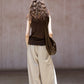 Lyocell blend cotton relaxed-fit tapered ankle pants