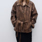 PU-coated vintage-look jacket with e belt | 3 color