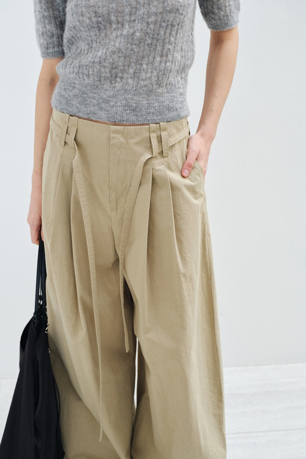 Pantalón ancho con forma de arco 100% algodón | 3 colores