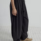 Relaxed balloon silhouette wide leg pants | 4 color