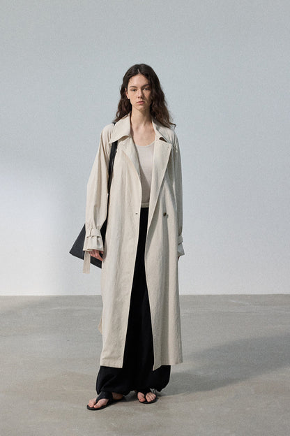 Viscose blend soft trench coat | 3 color