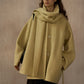 Wool blend double-faced mid-length coat | 3 color