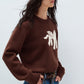 100% sheep wool horse pattern pullover sweater | 3 color