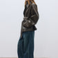 PU-coated vintage-look jacket with e belt | 3 color