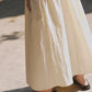 Pleated waist puff-sleeved dress | 3 color