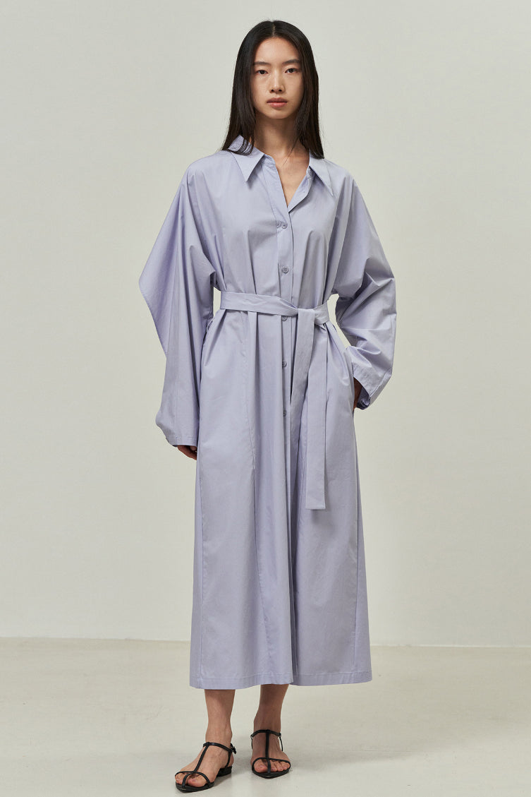 Cotton Trench style long coat skirt dress | 4 color – Polyphonie